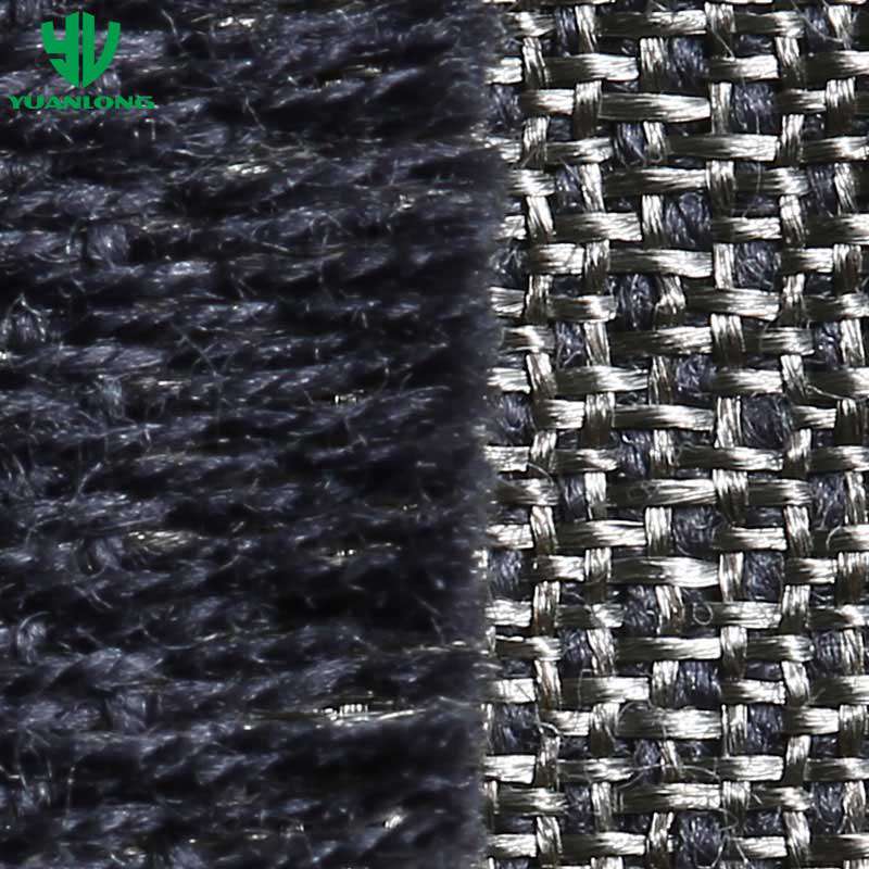 Double-faced Silver Fiber & Cotton Twill Woven Fabric