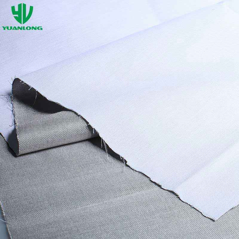 Double-faced Silver Fiber & Cotton Plain Woven Fabric