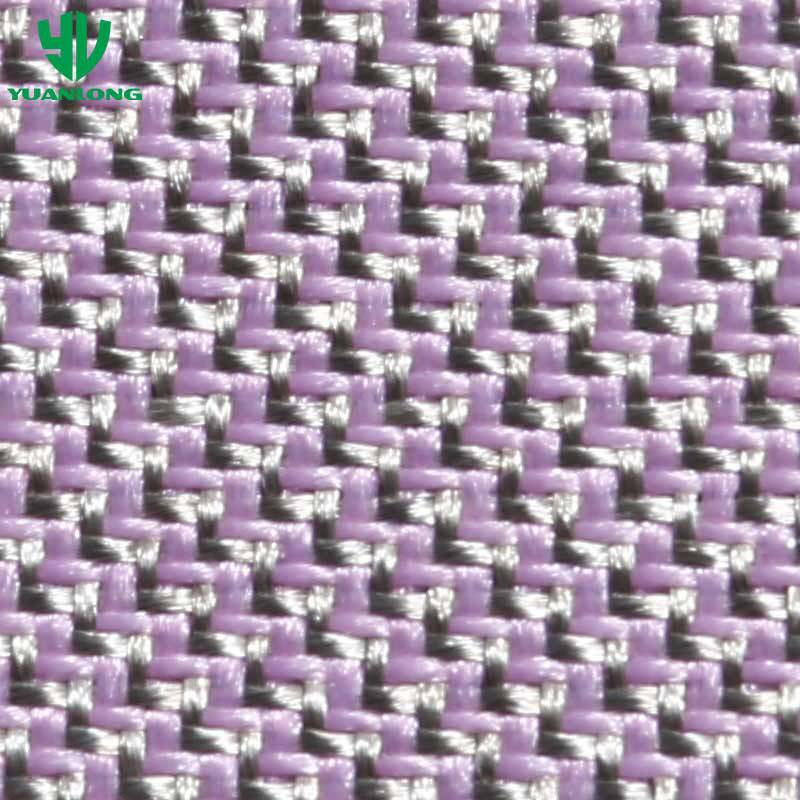 60% Silver Fiber Colored Woven Fabric