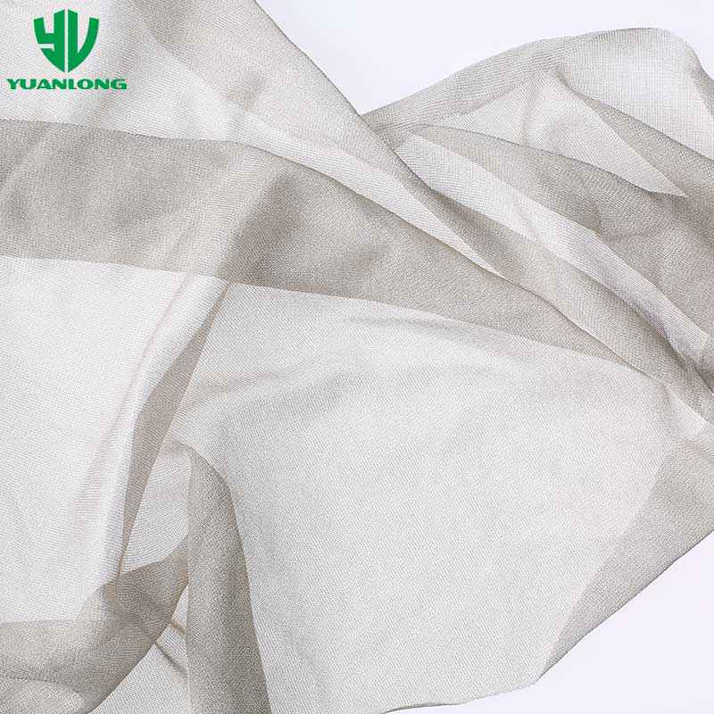100% Silver Fiber Ultrathin Knitted Mesh Fabric